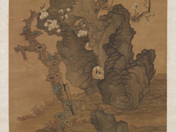 明陳洪綬畫梅花山鳥　軸