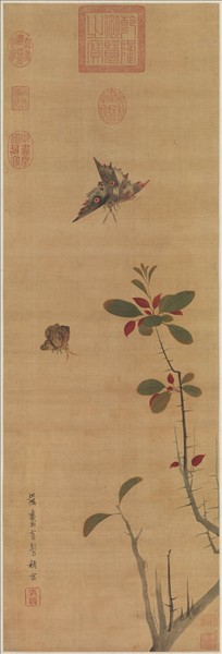 明陳洪綬花蝶寫生　軸