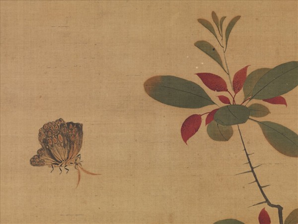 明陳洪綬花蝶寫生　軸