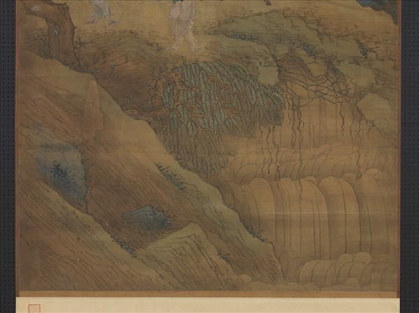 明崔子忠雲中雞犬　軸