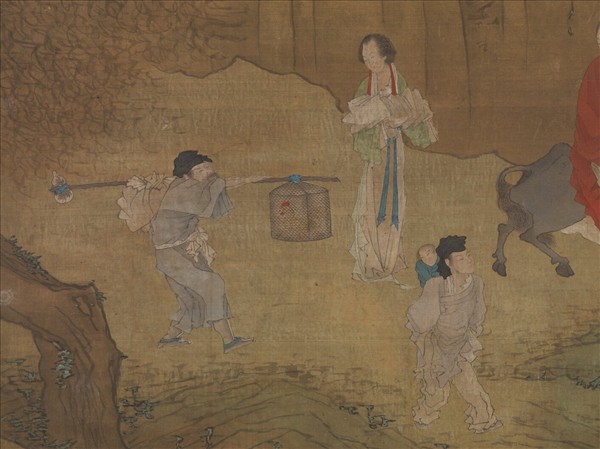 明崔子忠雲中雞犬　軸