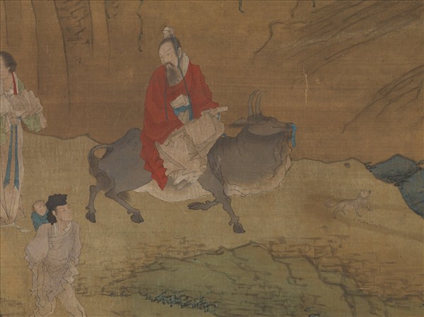 明崔子忠雲中雞犬　軸