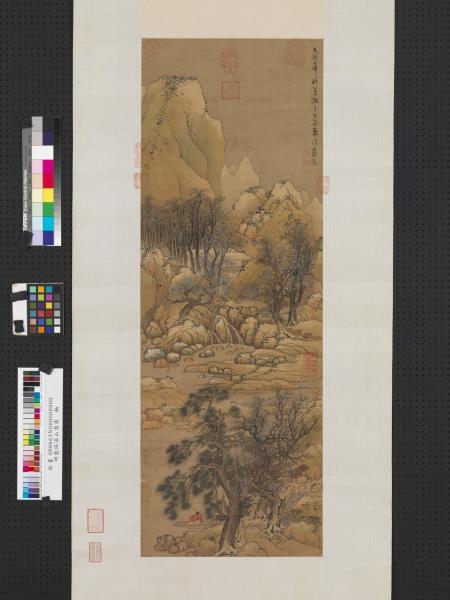 明藍瑛溪山雪霽　軸