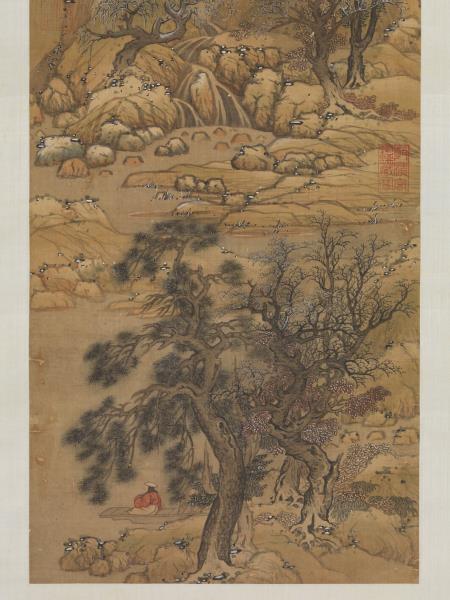 明藍瑛溪山雪霽　軸