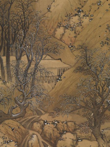 明藍瑛溪山雪霽　軸