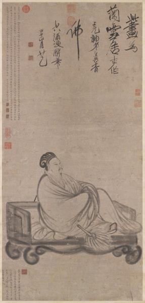 明張飌畫諸葛亮像　軸