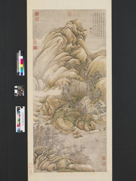 清王時敏倣王維江山雪霽　軸