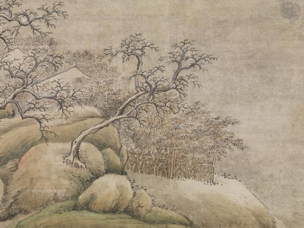 清王時敏倣王維江山雪霽　軸