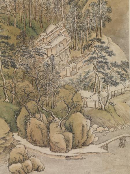 清王時敏倣王維江山雪霽　軸