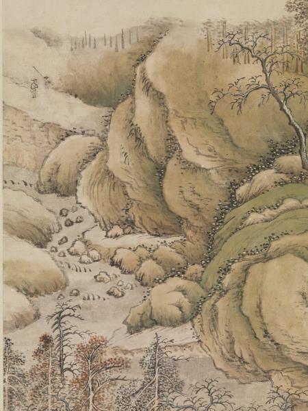 清王時敏倣王維江山雪霽　軸