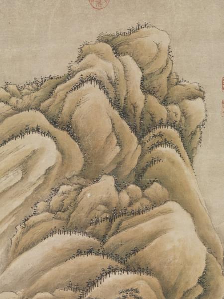 清王時敏倣王維江山雪霽　軸