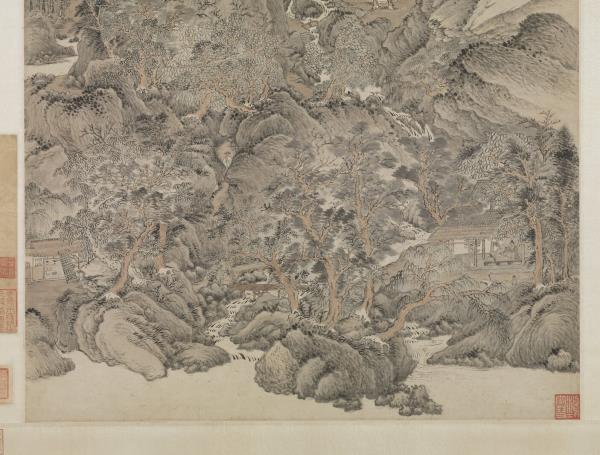 清王時敏倣王蒙山水　軸