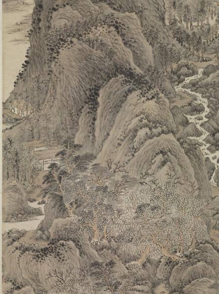 清王時敏倣王蒙山水　軸