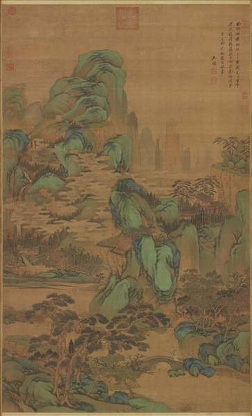 清王鑑倣趙孟頫山水　軸