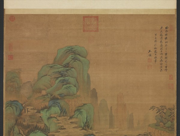 清王鑑倣趙孟頫山水　軸