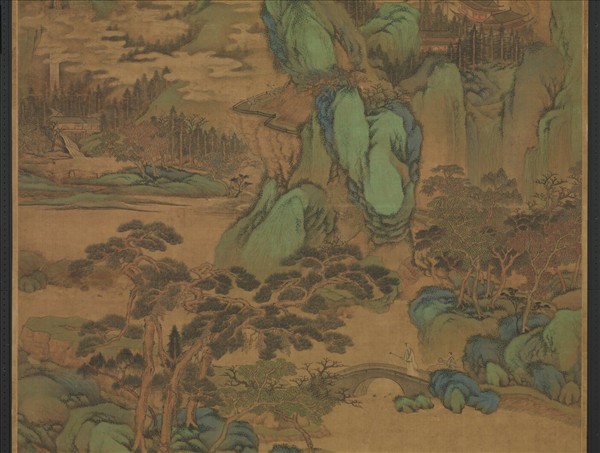 清王鑑倣趙孟頫山水　軸