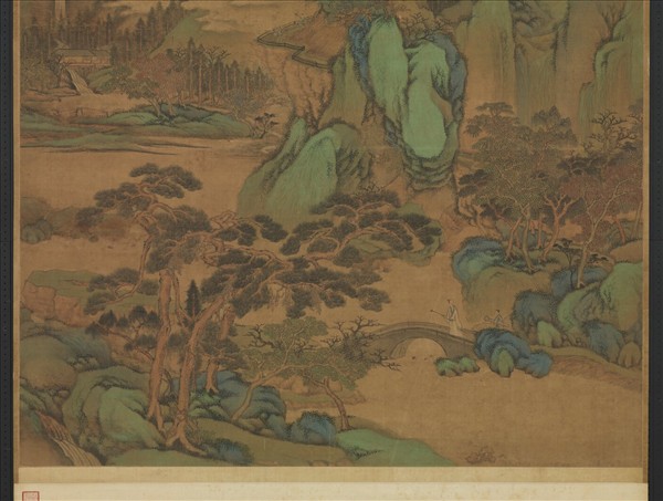 清王鑑倣趙孟頫山水　軸