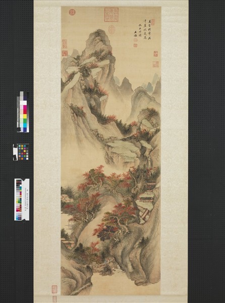 清王鑑倣王蒙秋山圖　軸