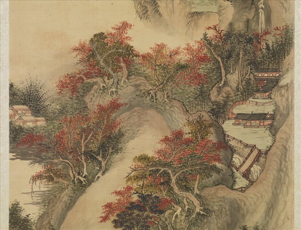 清王鑑倣王蒙秋山圖　軸