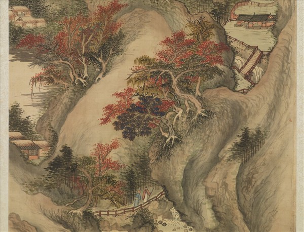 清王鑑倣王蒙秋山圖　軸