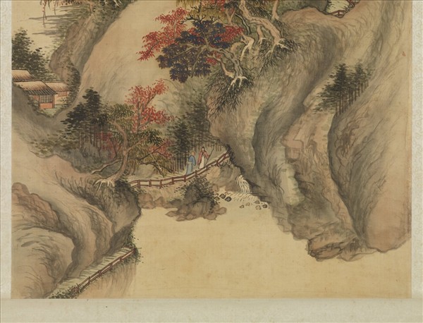 清王鑑倣王蒙秋山圖　軸