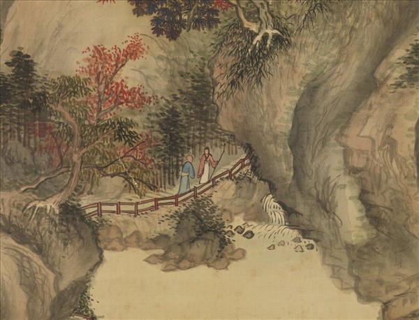 清王鑑倣王蒙秋山圖　軸