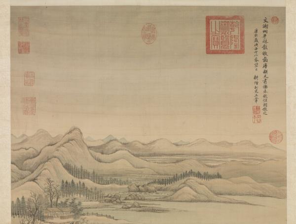 清王翬平林散牧圖　軸