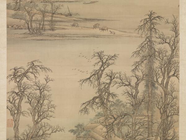 清王翬平林散牧圖　軸