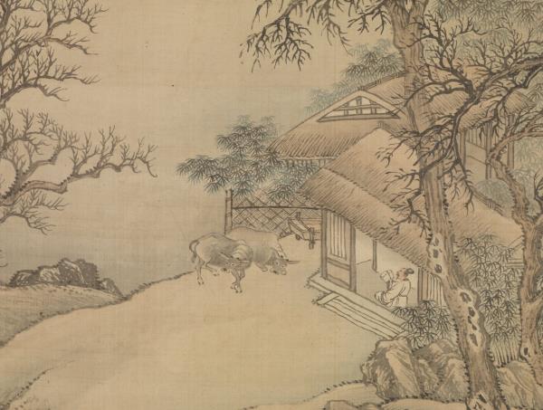 清王翬平林散牧圖　軸