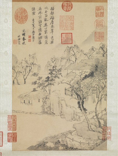 清王翬畫水村春曉　軸