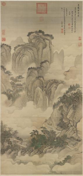 清王翬畫夏麓晴雲　軸