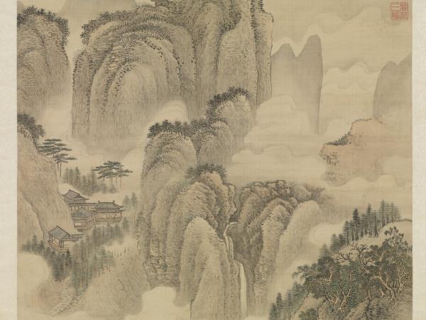 清王翬畫夏麓晴雲　軸