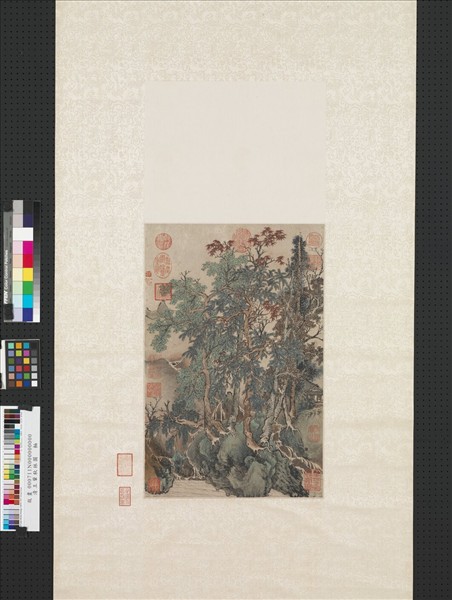 清王翬秋林圖　軸