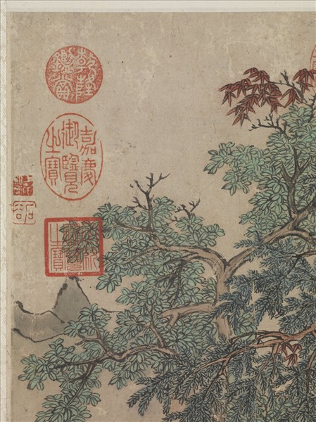 清王翬秋林圖　軸