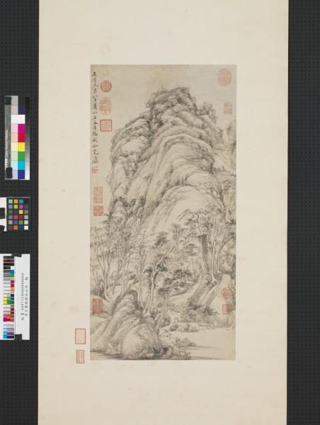 清王翬臨關仝山水　軸