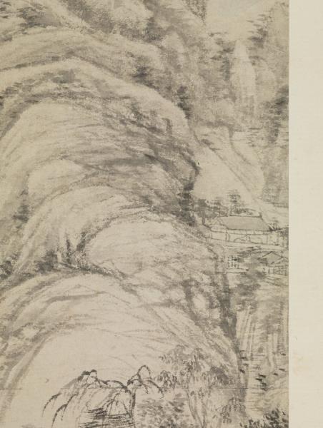 清王翬臨關仝山水　軸