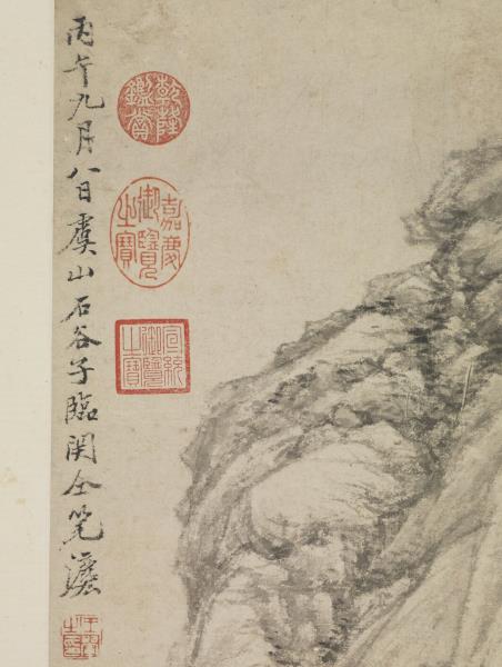 清王翬臨關仝山水　軸