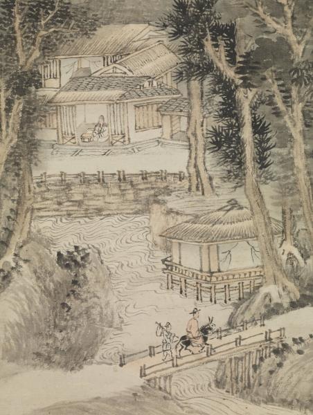 清王翬倣巨然夏山圖　軸