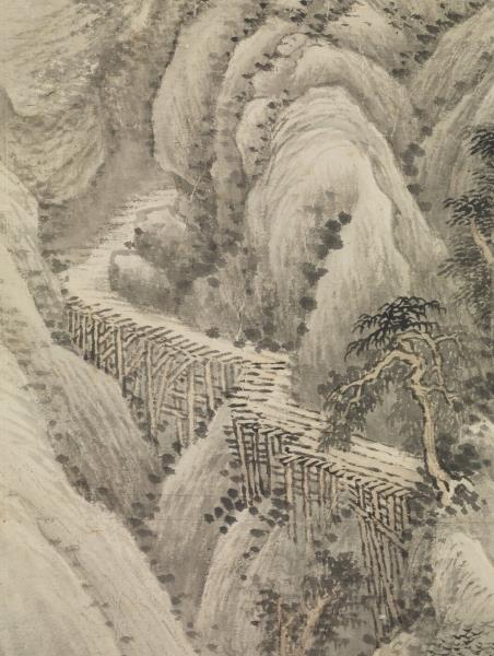 清王翬倣巨然夏山圖　軸