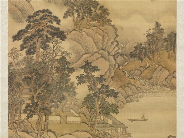 清王翬臨許道寧山水　軸