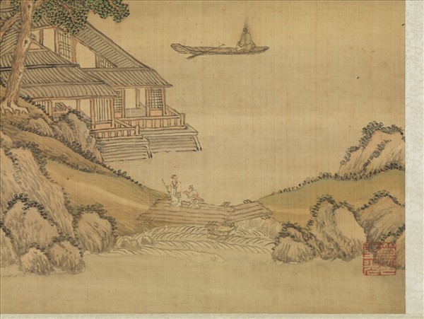 清王翬臨許道寧山水　軸