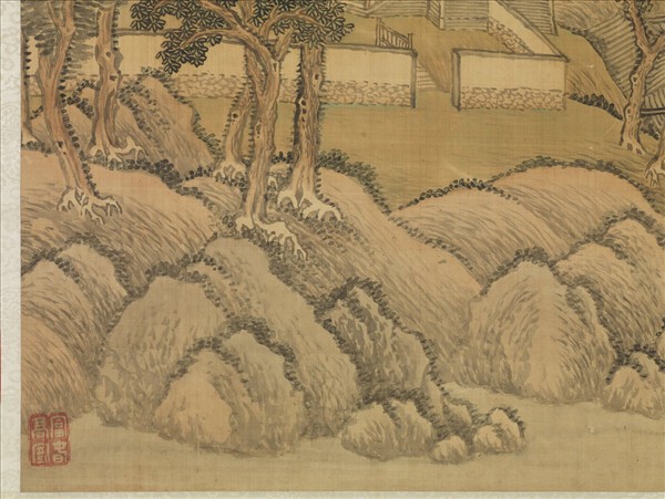 清王翬臨許道寧山水　軸