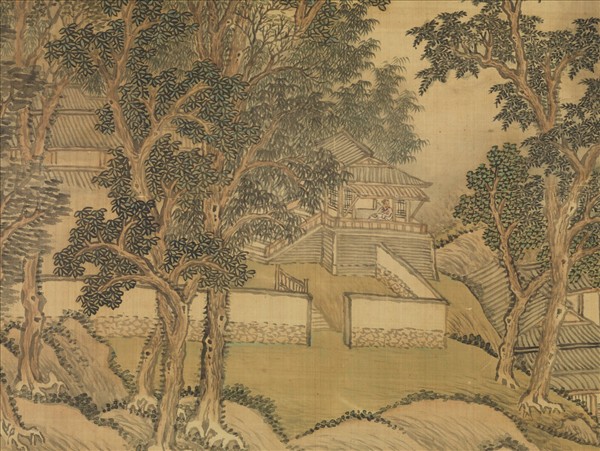 清王翬臨許道寧山水　軸