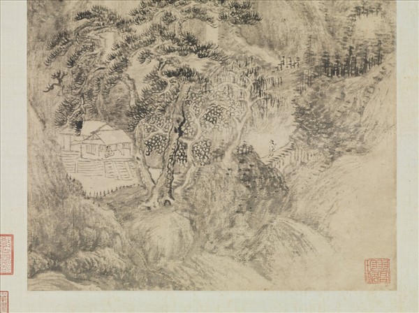 清王翬倣王蒙夏日山居圖　軸