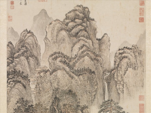 清王翬倣王蒙秋山讀書圖　軸