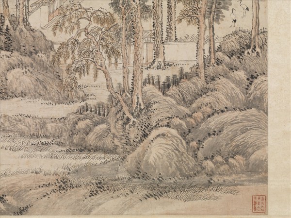 清王翬倣王蒙秋山讀書圖　軸