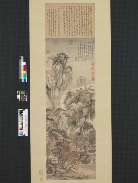 清王翬畫溪山紅樹　軸