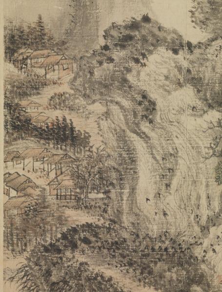 清王翬畫溪山紅樹　軸