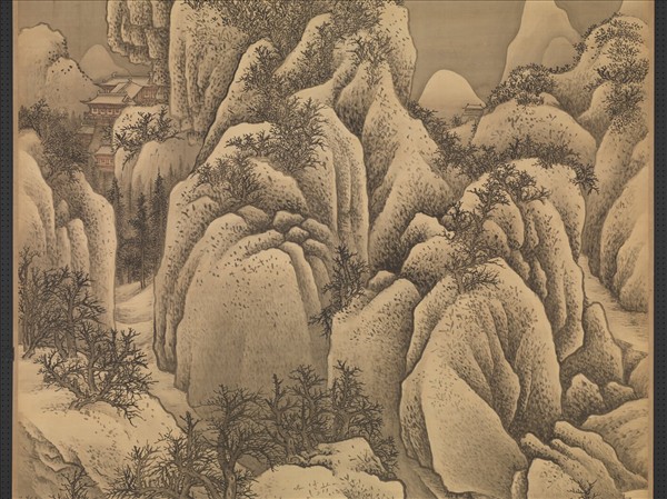 清王翬臨范寬雪山圖　軸