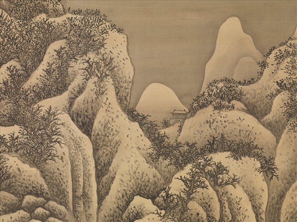 清王翬臨范寬雪山圖　軸